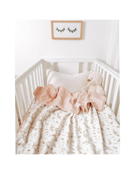 Manta de Muselina Konssy 100% Algodón Floral 101.6x91.4cm