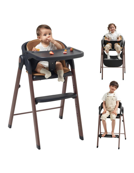 Silla Alta KUB Ajustable Plegable para Bebés y Niños 127kg