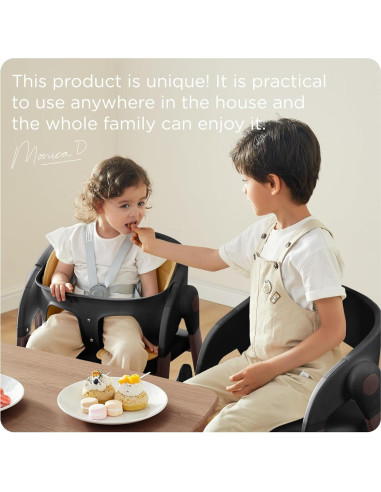 Silla Alta KUB Ajustable Plegable para Bebés y Niños 127kg