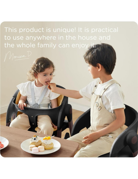 Silla Alta KUB Ajustable Plegable para Bebés y Niños 127kg