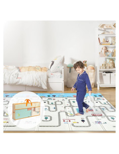 Alfombra de Juego Plegable para Bebés 200x180cm No Tóxica