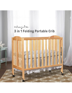 Cuna Plegable Portátil Dream On Me 3 en 1 Natural 2