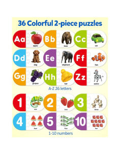 Juego de Emparejamiento del Alfabeto Coogam 36 Piezas Educativo 2