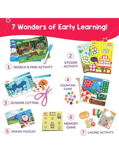 Caja de Actividades Montessori Smartivity 7 en 1 para Niños 3-6 Años