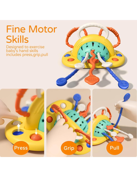 Juguete Sensorial Montessori VoMii con Ventosa para Silla Alta