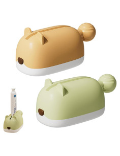 Exprimidor de Pasta de Dientes QiaoLe16 Verde y Amarillo 2PCS