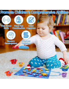 Juego de Pesca Montessori SAYHALO para Bebés 12-36 Meses 2