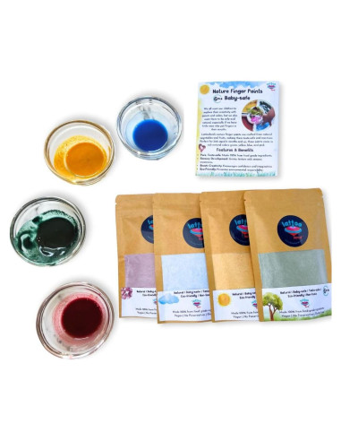Set de Pintura Vegana Natural Lattooland 4 Colores 2 Oz