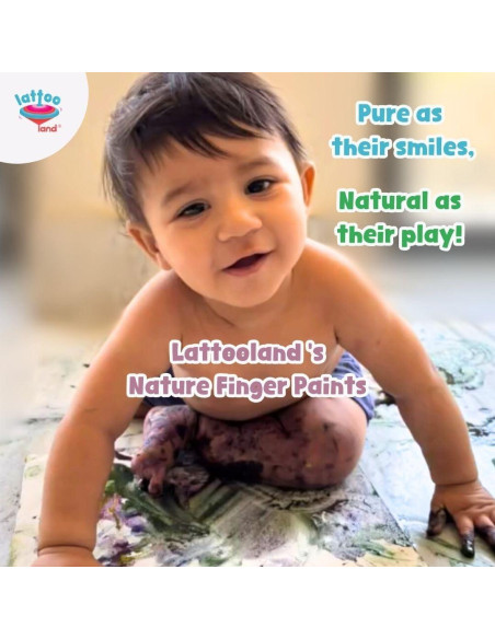 Set de Pintura Vegana Natural Lattooland 4 Colores 2 Oz