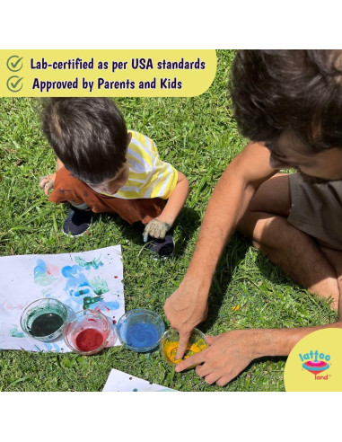 Set de Pintura Vegana Natural Lattooland 4 Colores 2 Oz