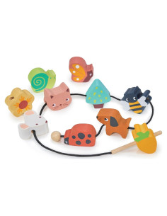 Cuentas de Enhebrado de Jardín Mentari - 11 Piezas de Madera