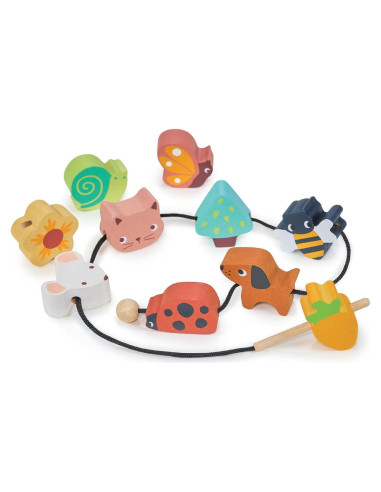 Cuentas de Enhebrado de Jardín Mentari - 11 Piezas de Madera