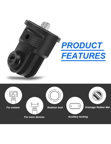 Soporte de trípode para cámara NKSRCP con adaptador 1/4 para GoPro