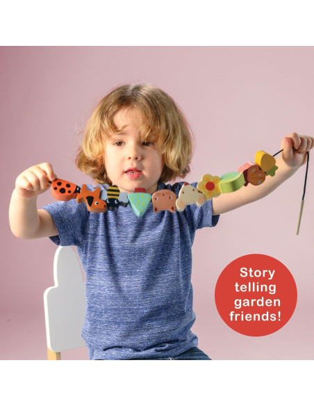 Cuentas de Enhebrado de Jardín Mentari - 11 Piezas de Madera