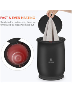 Calentador de Toallas Comfier 20L Negro, Calentamiento Rápido 10 Min 2