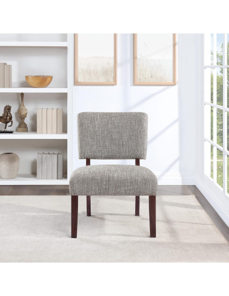 Silla de Acento Jasmine Office Star - Moderno Medio Siglo, Tela Tweed Carbón