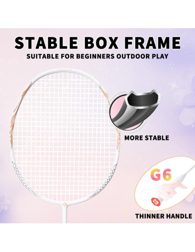 Raqueta de Bádminton KUMPOO DS-203 Fibra de Carbono 75g