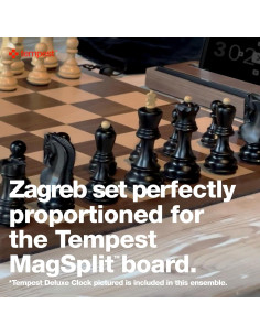 Conjunto de Ajedrez Tempest Zagreb 1959 + Reloj Deluxe 2