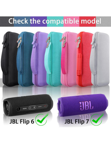 Funda Dura Impermeable Khanka para JBL Flip 7/6 - Púrpura