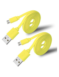 Cable de Carga Micro USB VOTY 2 PCS 0.91m Amarillo para Altavoces UE Boom