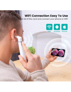 Otoscopio WiFi 720p HD Feng Rao con Luz LED y Doble Vista 2