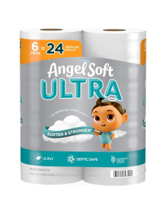 Papel Higiénico Ultra Angel Soft 6 Rollos Mega 320 Hojas 2 Capas