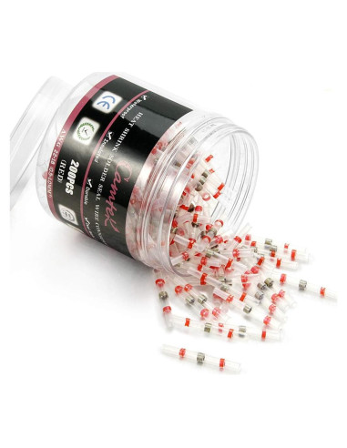 200 Conectores de Cable Termocontraíbles Camtek Rojo 22-18 AWG
