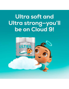 Papel Higiénico Ultra Angel Soft 6 Rollos Mega 320 Hojas 2 Capas 2