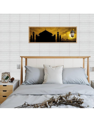 30 Paneles de Pared 3D Autoadhesivos Prasacco Ladrillo Blanco