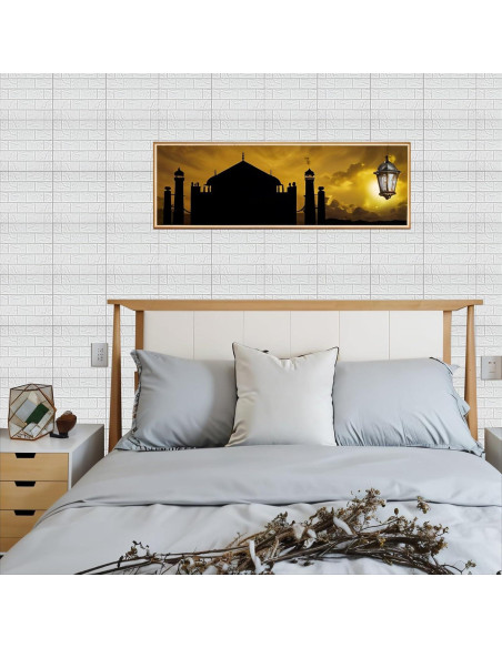 30 Paneles de Pared 3D Autoadhesivos Prasacco Ladrillo Blanco