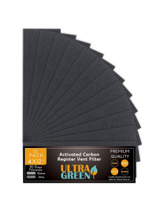 Filtro de Aire de Carbón Activado ULTRA GREEN 4" x 30.48 cm - Paquete de 12