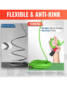 Manguera de Lavadora a Presión YAMATIC 9.14M 220 Bar Verde 2