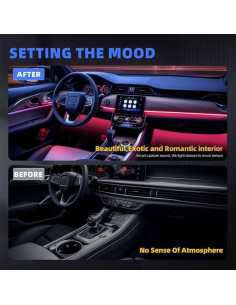 Luces de tira LED TEKSHINNY para automóvil, 16 millones de colores 2