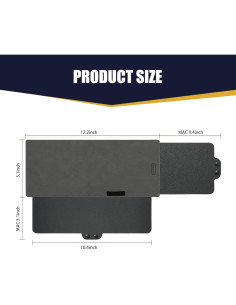 Extensor de Visera Solar Jewkot KOTHMJ1701BL, Anti-UV, 31x15 cm 2