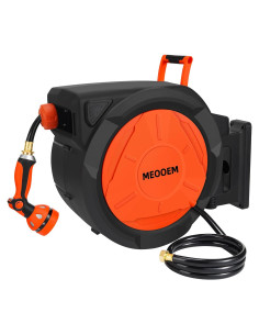 Carrete de Manguera Retráctil MEOOEM 1/2" 150m Automático