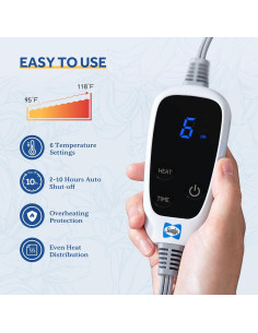 Manta Térmica Eléctrica Sealy Beige 127x152 cm con Capucha 2