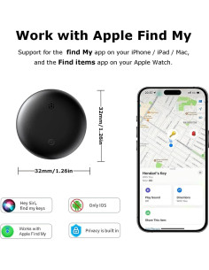 Etiquetas de seguimiento Bluetooth Dgsroom, paquete de 2 negro 2