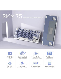 Teclado Mecánico RK Royal Kludge M75 75% RGB Bluetooth 2
