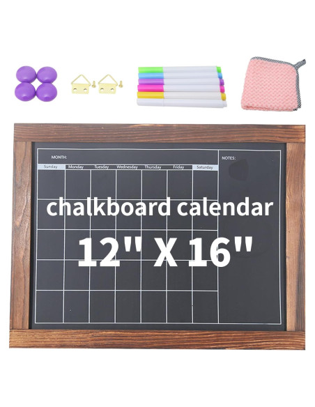 Calendario de Pizarra Magnética TONICE 30.48x40.64 cm Reutilizable