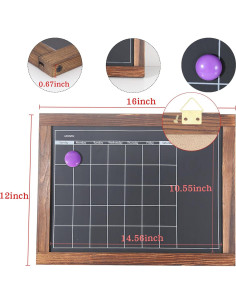 Calendario de Pizarra Magnética TONICE 30.48x40.64 cm Reutilizable 2
