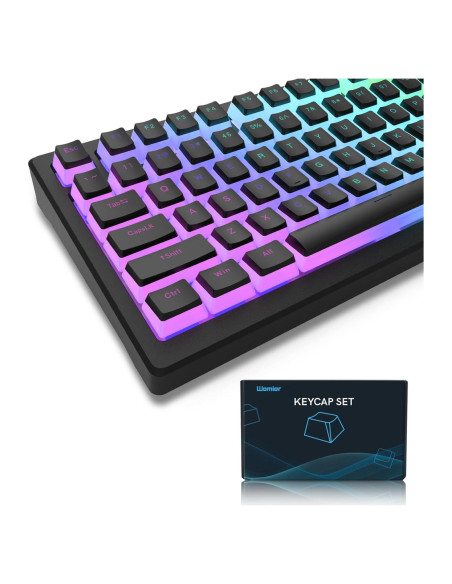 Womier Pudding Keycaps Set 165 Teclas PBT Negro Compatible