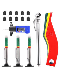 Juego de herramientas de medición de neumáticos Rustark 17 piezas