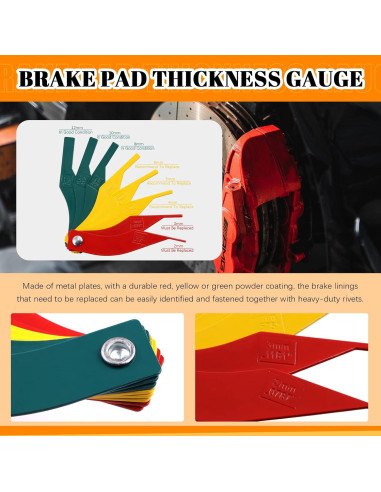 Juego de herramientas de medición de neumáticos Rustark 17 piezas