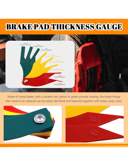 Juego de herramientas de medición de neumáticos Rustark 17 piezas