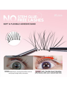 Pestañas Autoadhesivas GAQQI LACE 10-16mm 100pcs Sin Banda 2