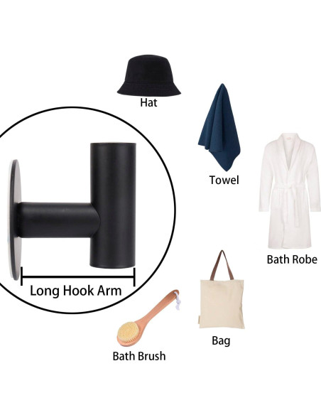 Juego de Accesorios de Baño TocTen - Barra y 5 Ganchos SUS304