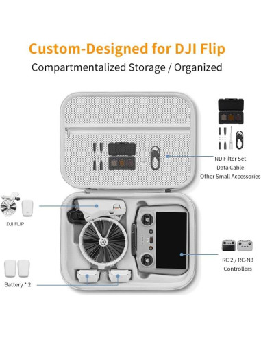 Funda Dura para DJI Flip Fly More Combo - Impermeable y Portátil