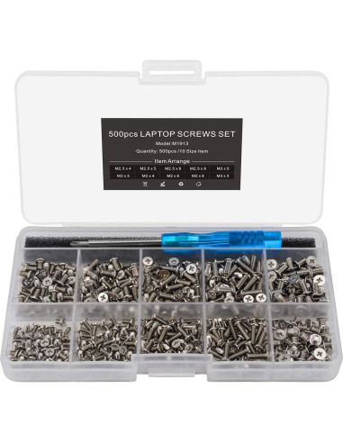 Kit de Tornillos para Laptop Mcsher 500 Piezas Phillips