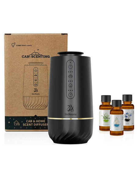 Difusor de Aceite Esencial Sin Agua 2ndAroma Negro 10ml Difusor de Aceite Esencial Sin Agua 2ndAroma Negro 10ml