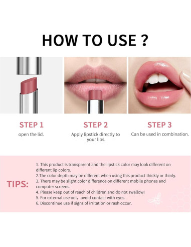 Conjunto 2 Labiales Hidratantes Lakerain - Miel Negro y Rosa